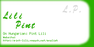 lili pint business card